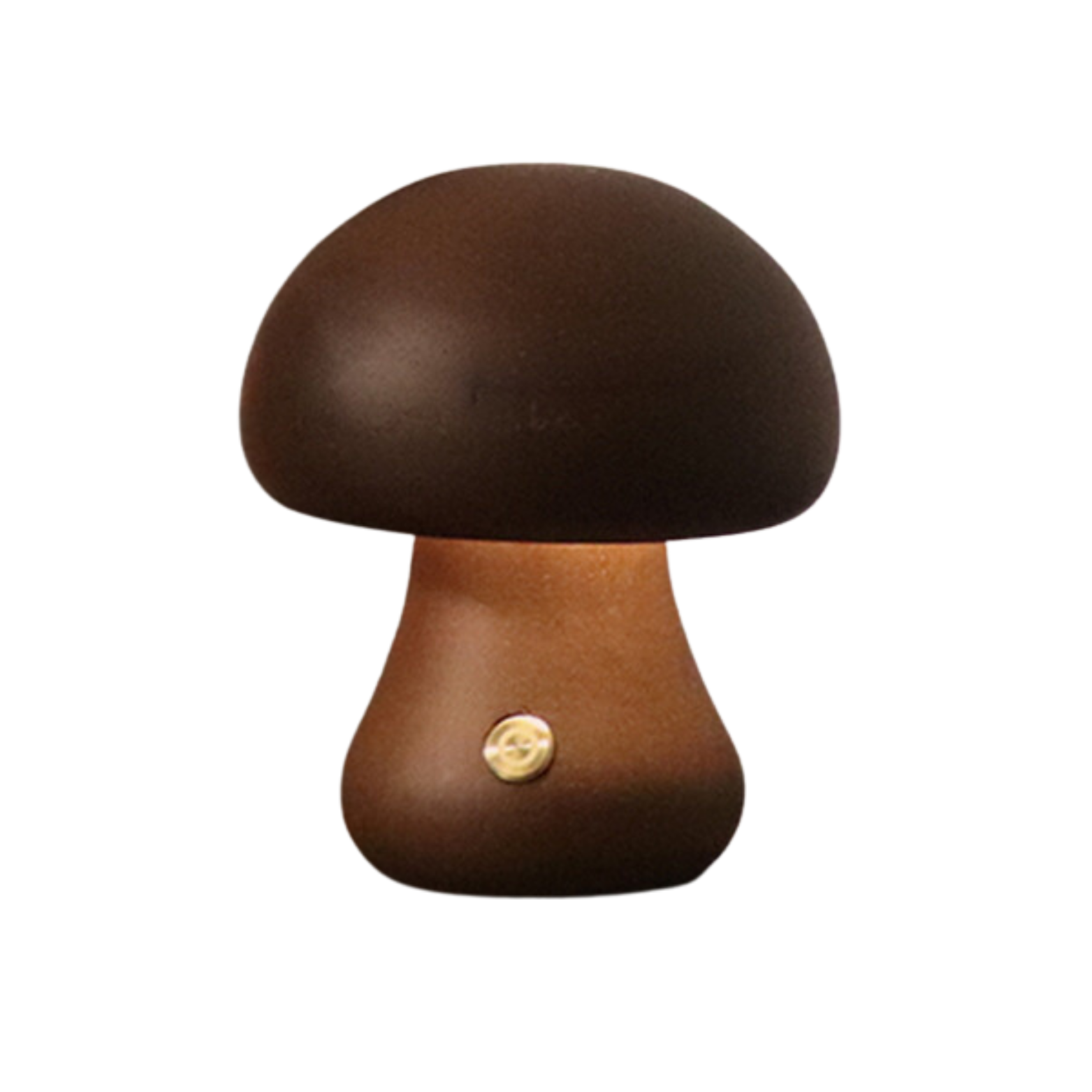 Lampe de table champignon vintage en bois