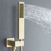 Luxury shower faucet with 3-way rain shower system