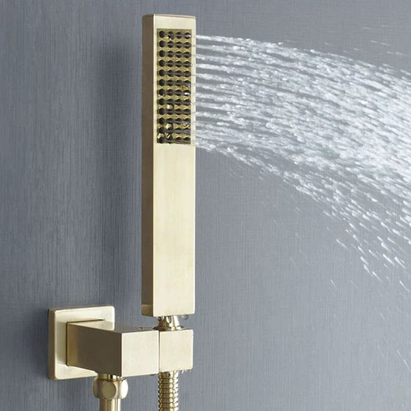 Luxury shower faucet with 3-way rain shower system