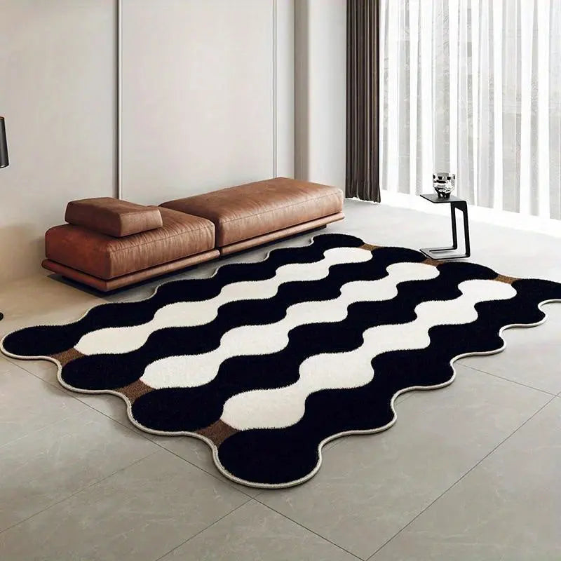 Tapis moquette vagues abstraites