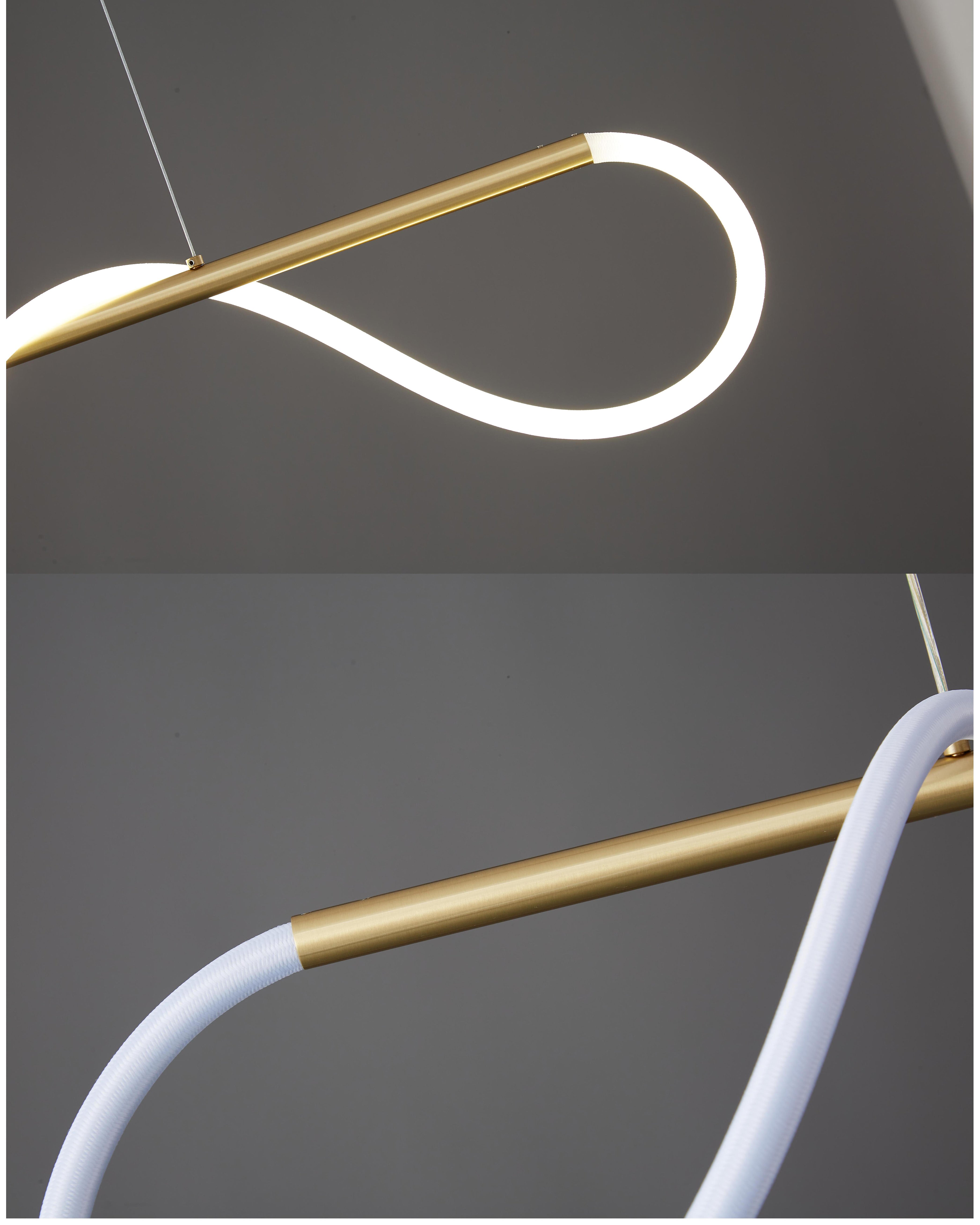 Moderne LED-Pendelleuchte mit Seilmuster