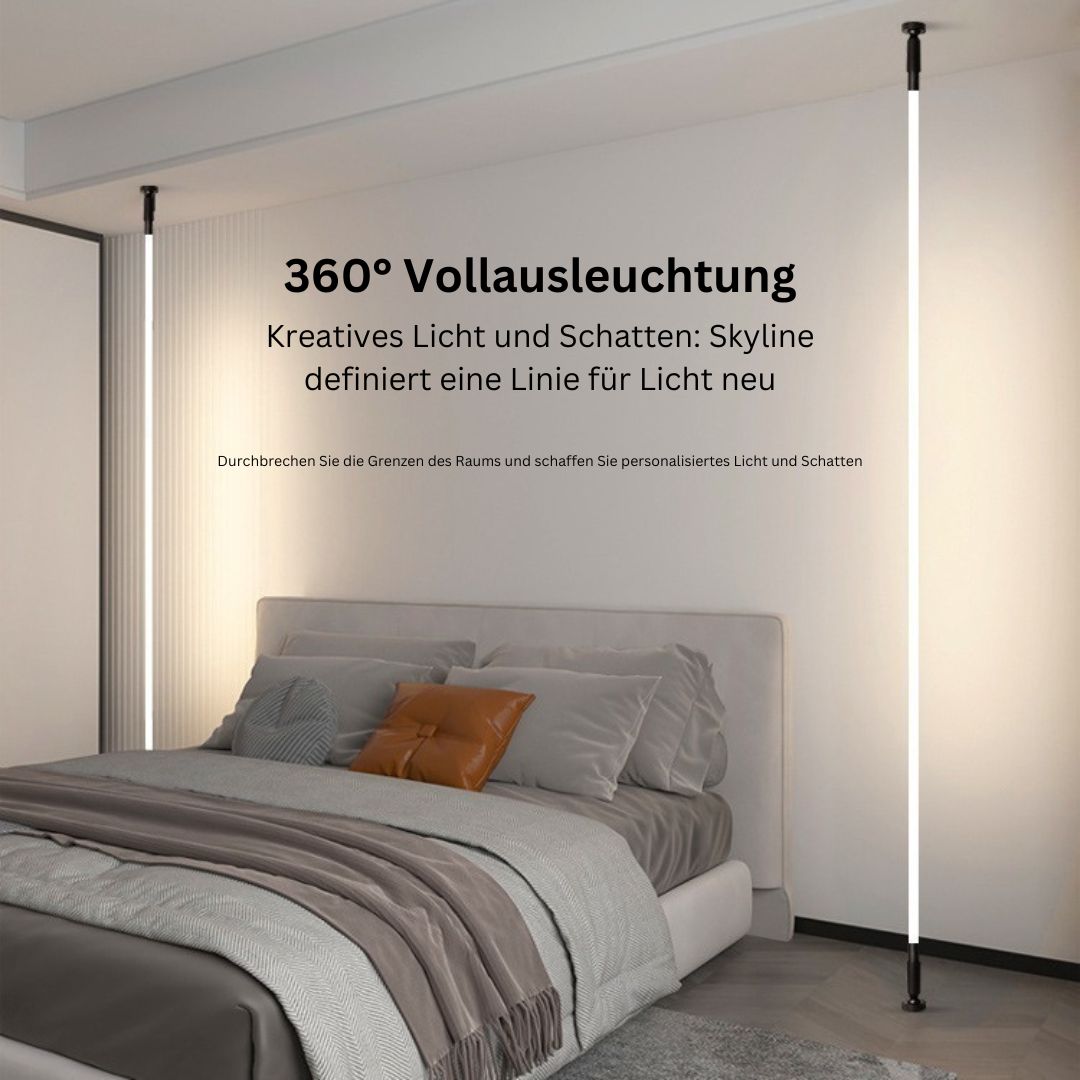 Scandinavian LED light bar made of steel – 360° all-round lighting for modern living 