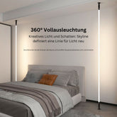 Scandinavian LED light bar made of steel – 360° all-round lighting for modern living 