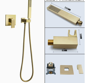 Luxury shower faucet with 3-way rain shower system