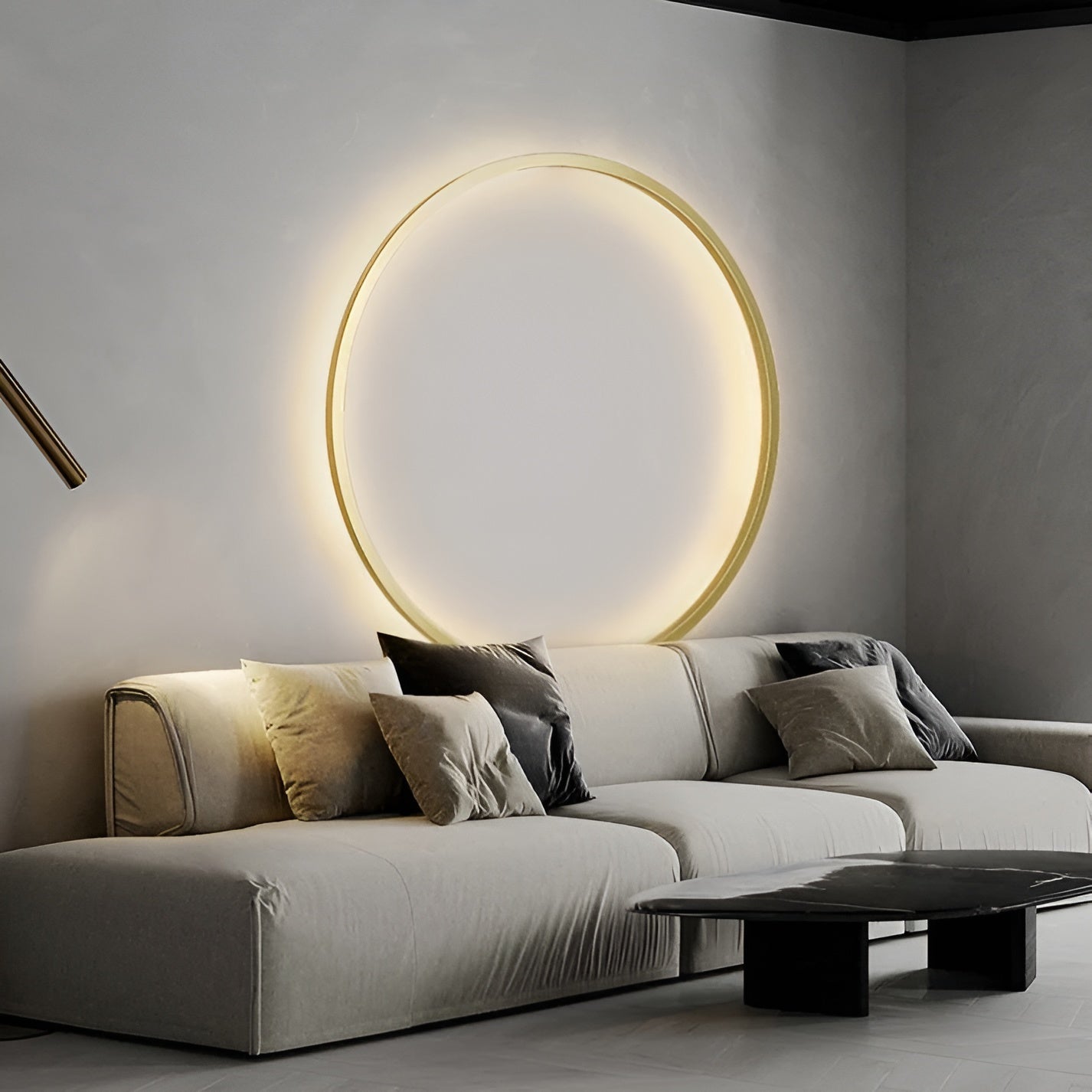 Minimalistische ronde LED-wandlamp 