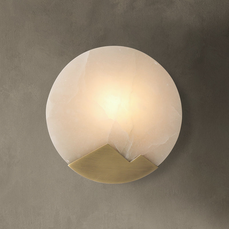 Minimalistische marmeren wandlamp