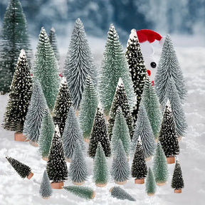 30 Mini Weihnachtsbäume für Weihnachten & Festtagsdeko