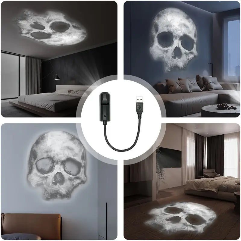 Halloween Skull LED Nachttischlampe