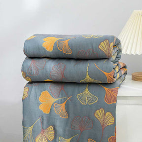 Ginkgo Leaf Reversible Cotton Quilt