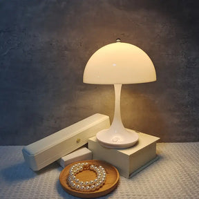 Lampe de table de luxe au design champignon