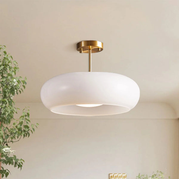 Bauhaus Deckenleuchte aus Glas