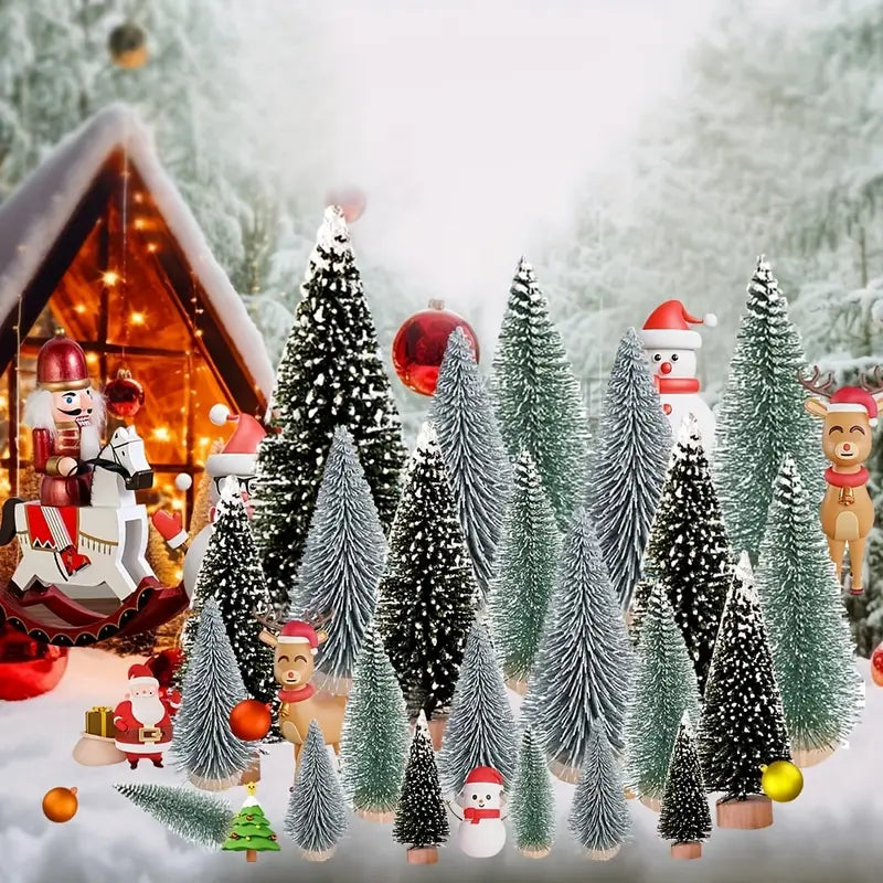 30 Mini Weihnachtsbäume für Weihnachten & Festtagsdeko