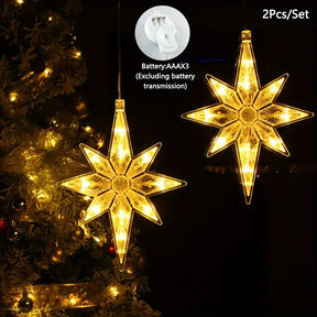 Weihnachts Polaris Saugnapf Lichterkette für Weihnachten & Fensterdeko