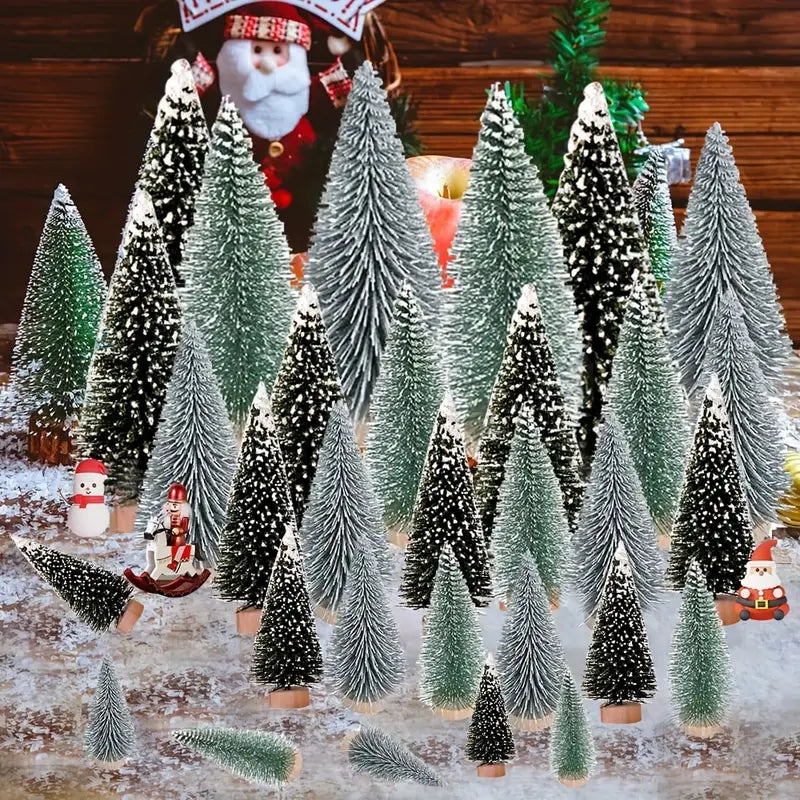 30 Mini Weihnachtsbäume für Weihnachten & Festtagsdeko