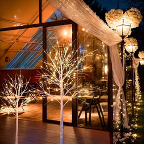 Halloween & Weihnachten LED Birkenbaum