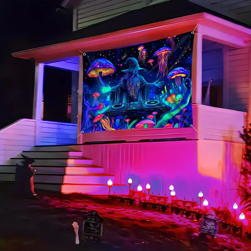 Halloween Fluoreszierendes Wandtuch