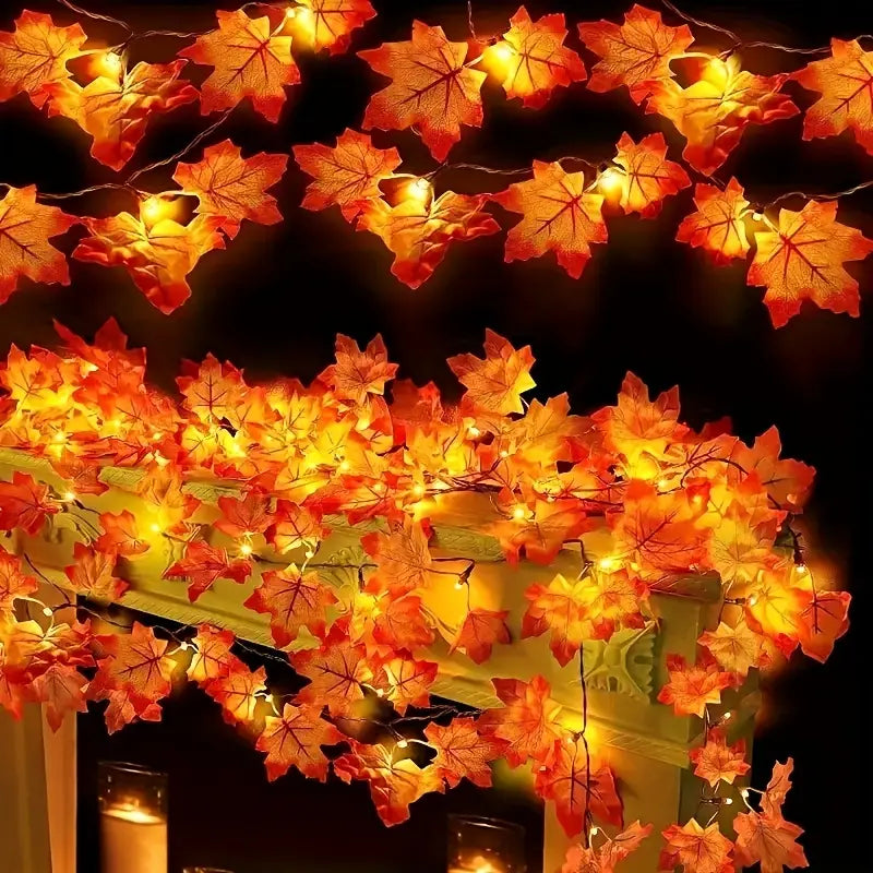 Halloween Ahornblatt Lichterkette