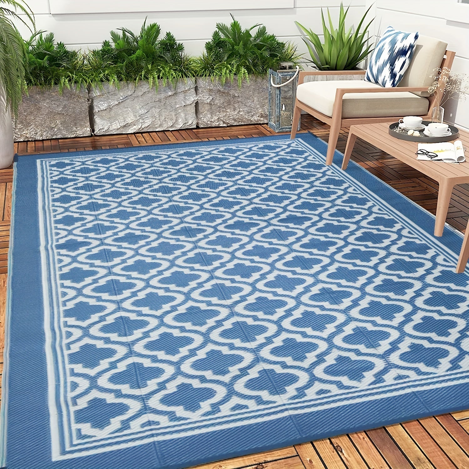 Wasserfester Outdoor-Teppich Boho-Design-Aster Selection