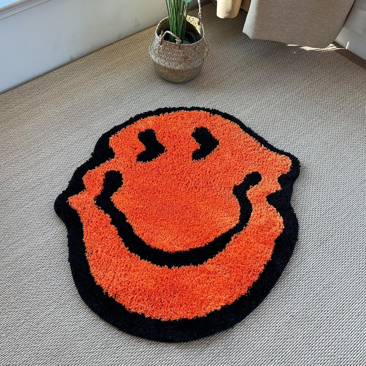 Bunter Trippy Gesichtsteppich modern kreativ rutschfest Wohnzimmer