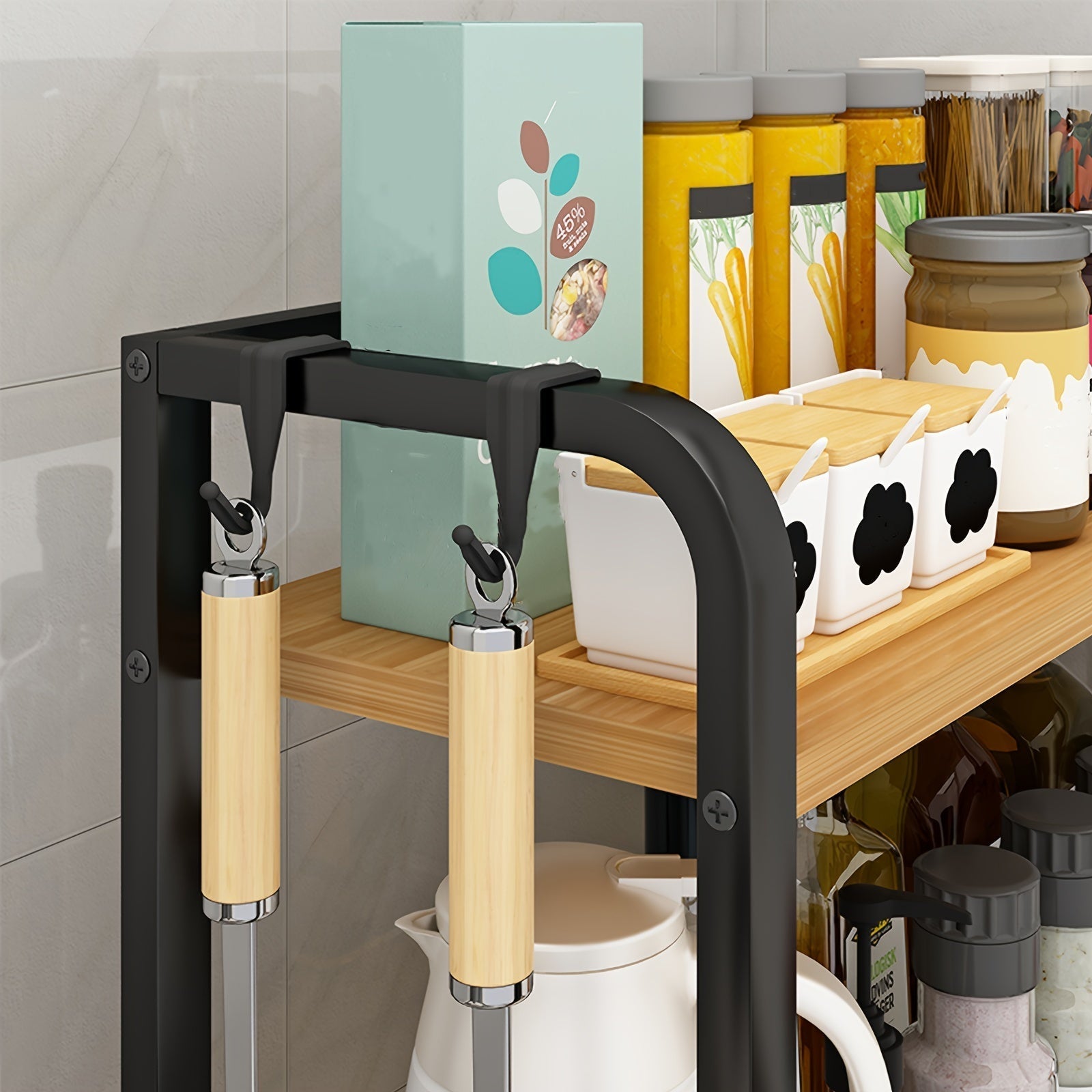 Edelstahl Küchen Gewürzregal platzsparender Organizer Küche