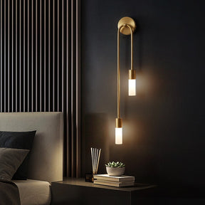 Moderne LED-Wandleuchte Gold Dual-Stab