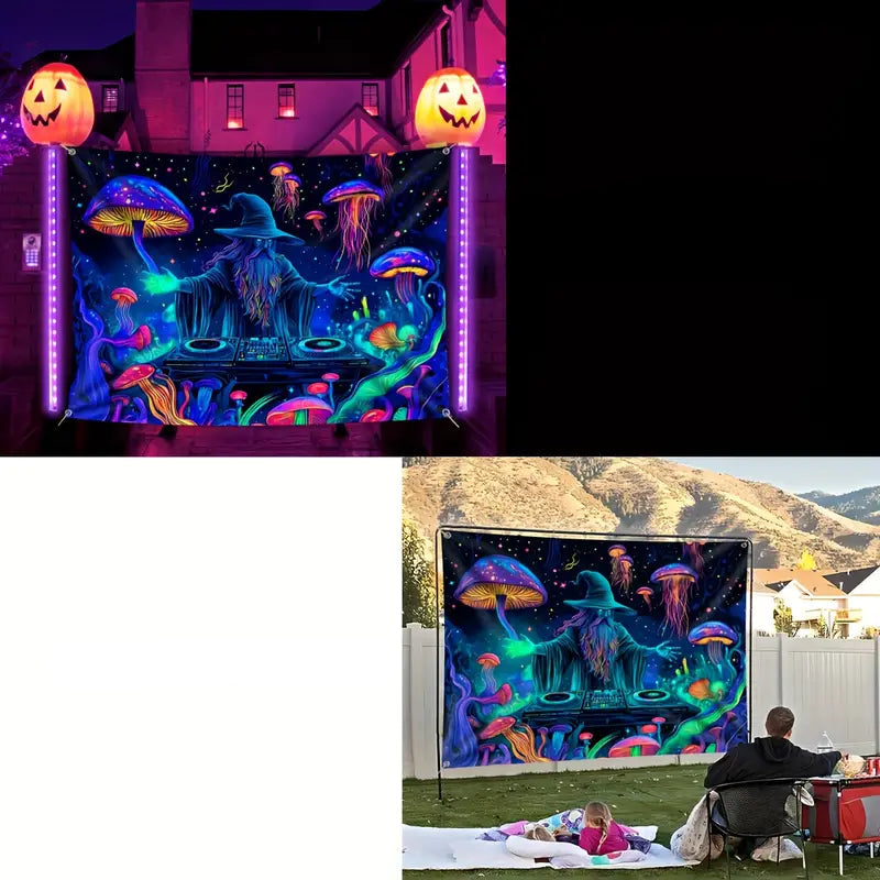 Halloween Fluoreszierendes Wandtuch