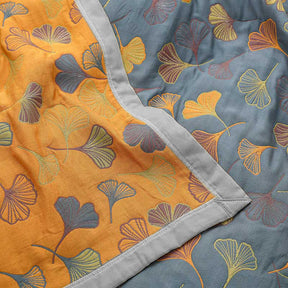 Ginkgo Leaf Reversible Cotton Quilt