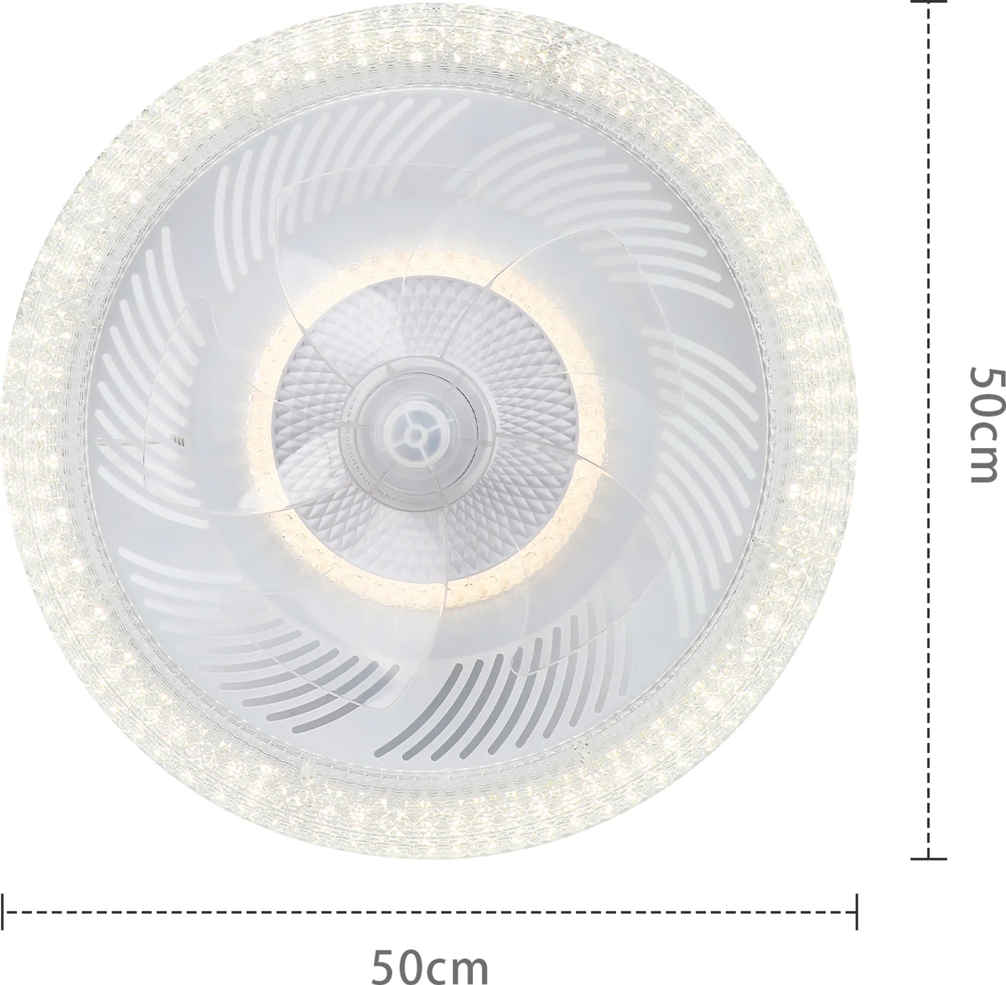 Flache LED-Deckenventilatorleuchte