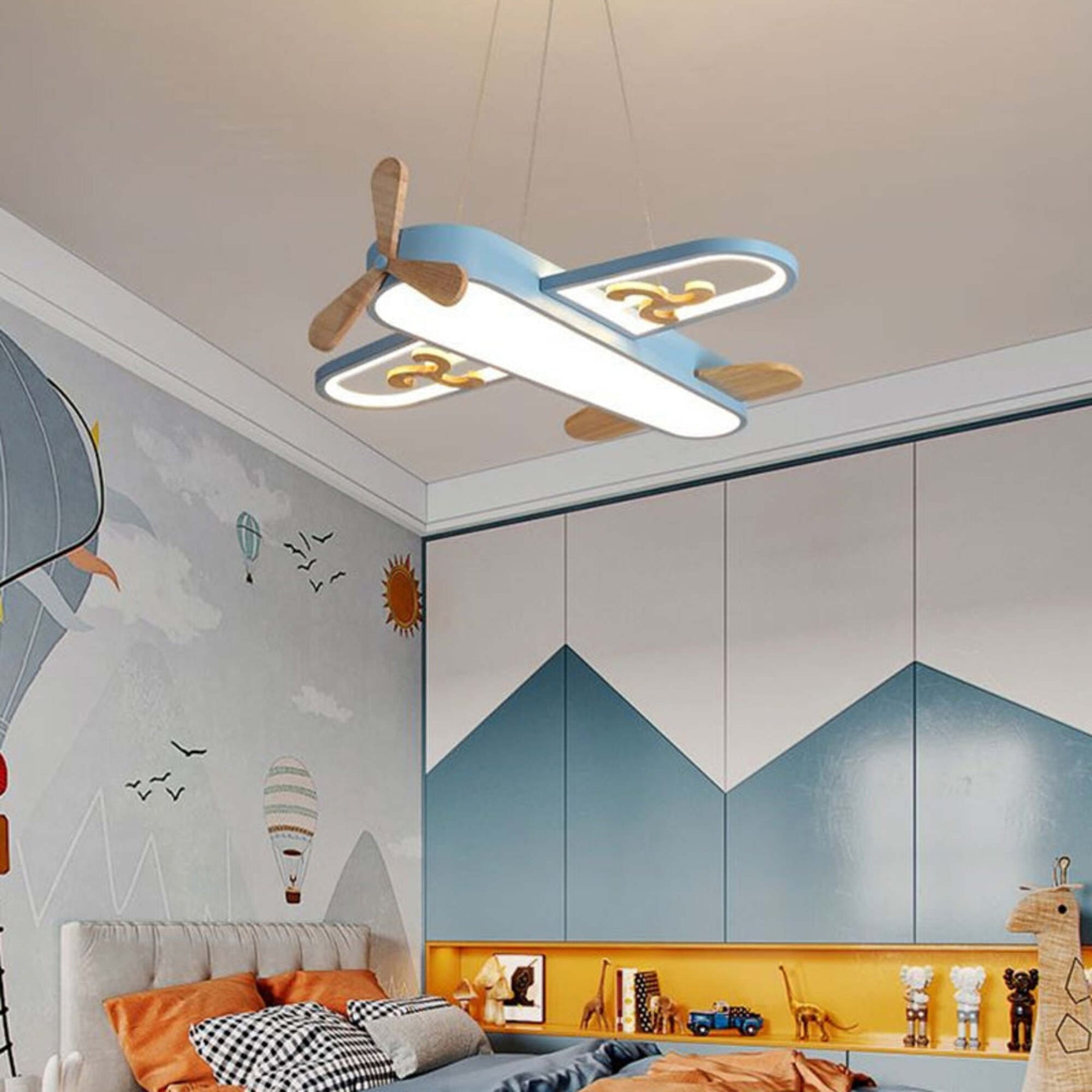 Exciting Airplane Design LED Light Fixture for Kids