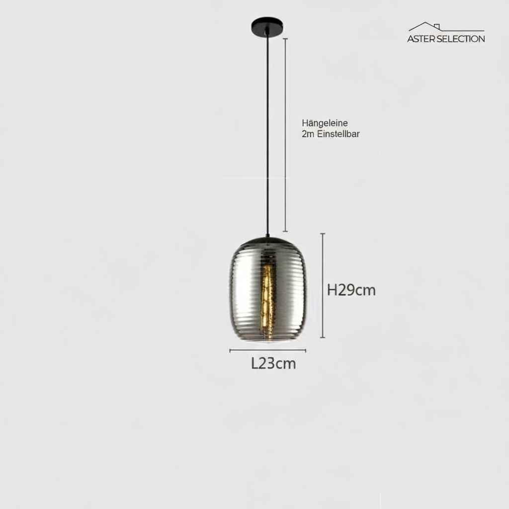 Postmoderne Glas Pendellampe