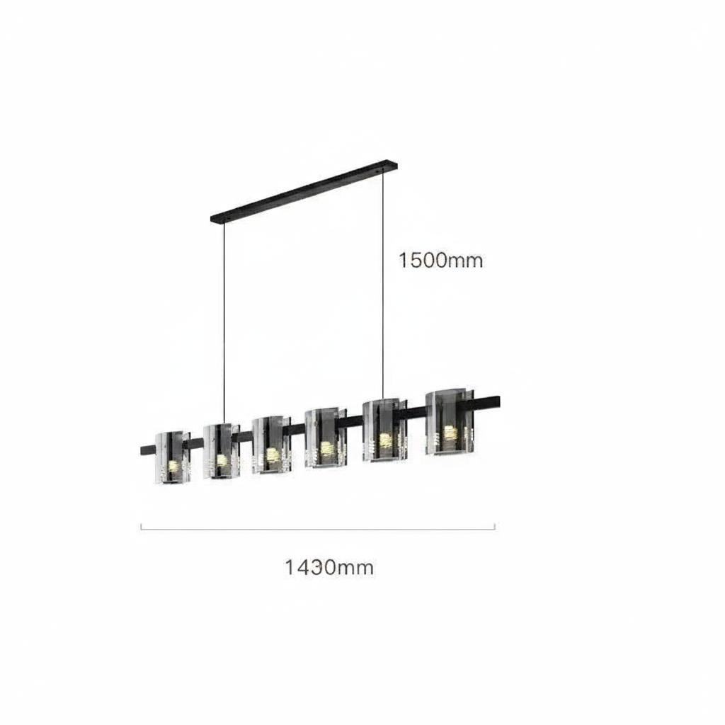 Designer Rauchglas Pendelleuchte