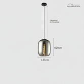Postmoderne Glas Pendellampe