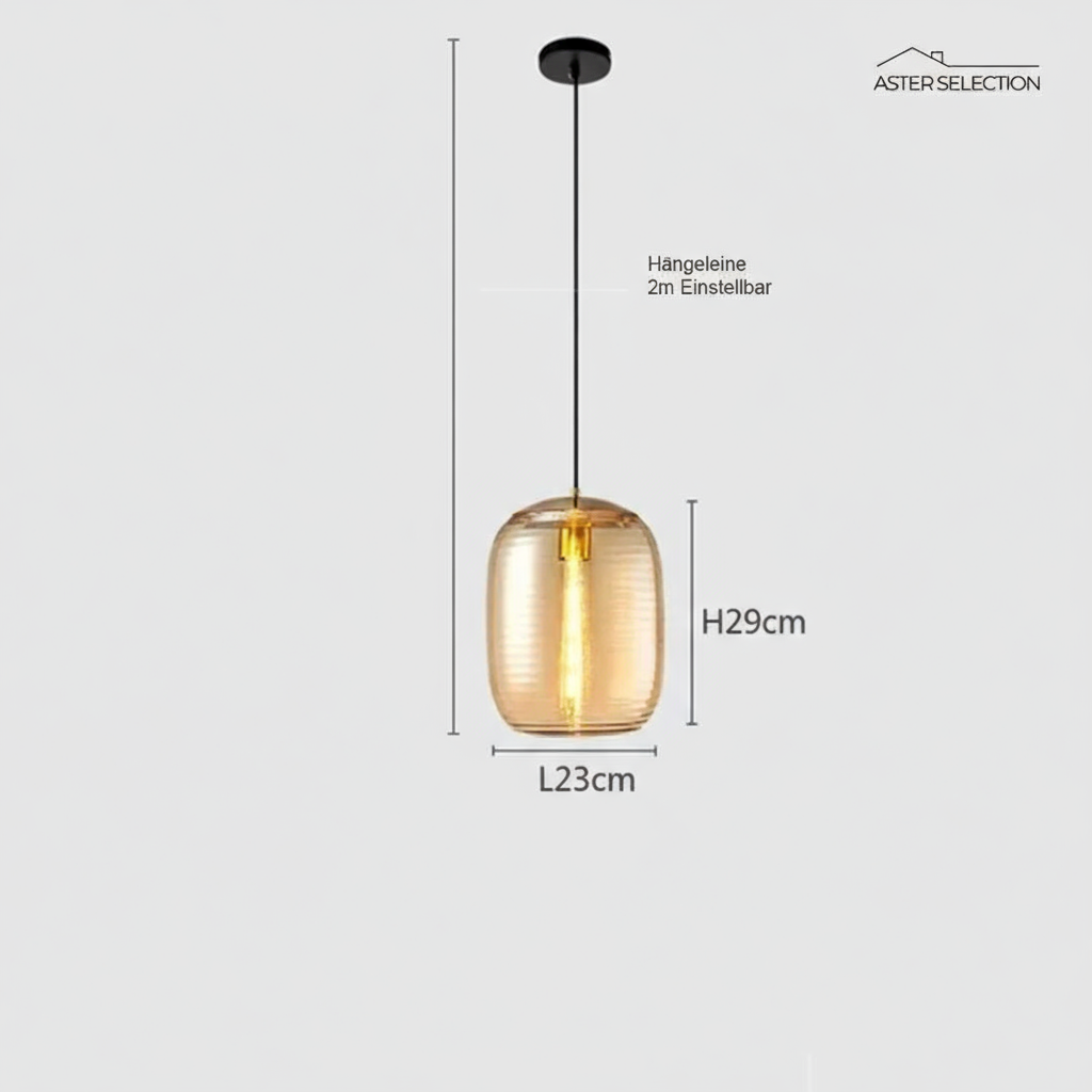 Postmoderne Glas Pendellampe