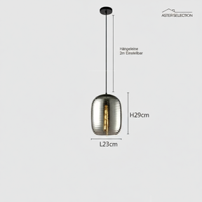 Postmoderne Glas Pendellampe