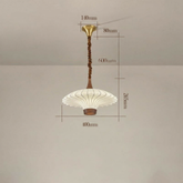 Elegante LED Pendelleuchte Walnuss