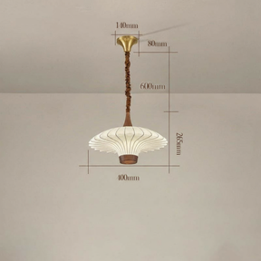 Elegante LED Pendelleuchte Walnuss