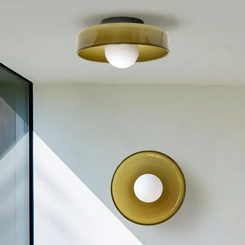Duvenora Retro Glas Deckenleuchte