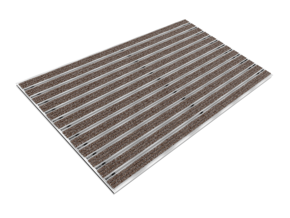 Sardelio Linear Aluminium Einbau-Fußmatte