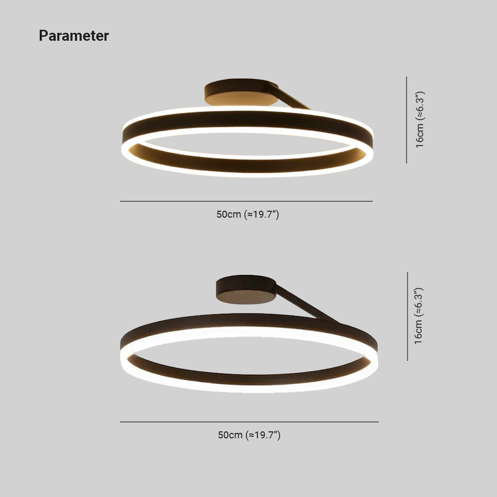 Corvela Minimalistisch Metall Ring-Deckenleuchte