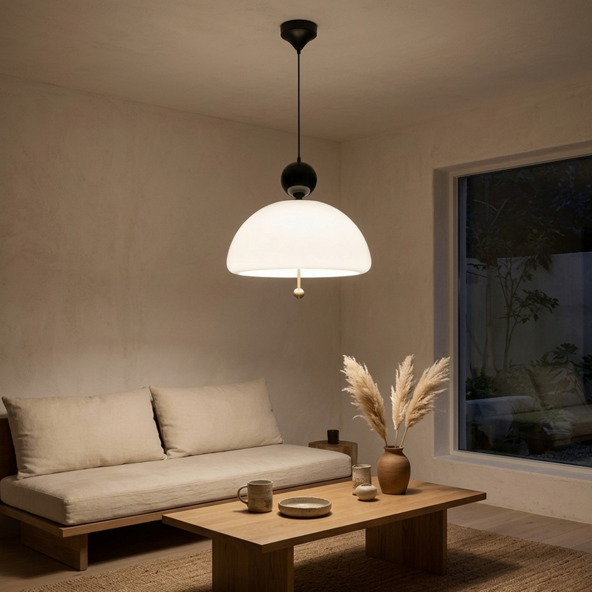 Avanora Bauhaus Opalglas Pendelleuchte