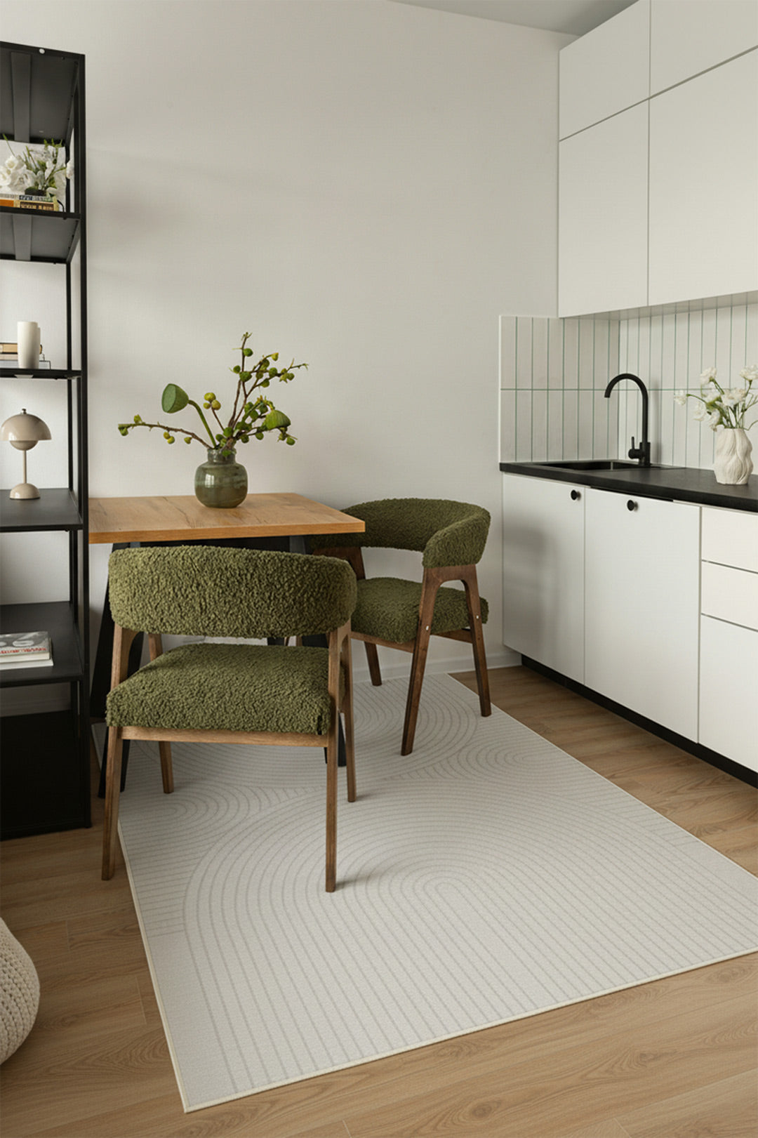 Kelvora Minimalistisch Polyester Teppich