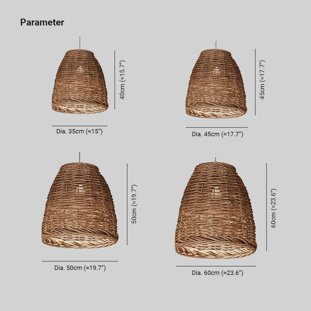 Ulvenda Rustikal Rattan Pendelleuchte