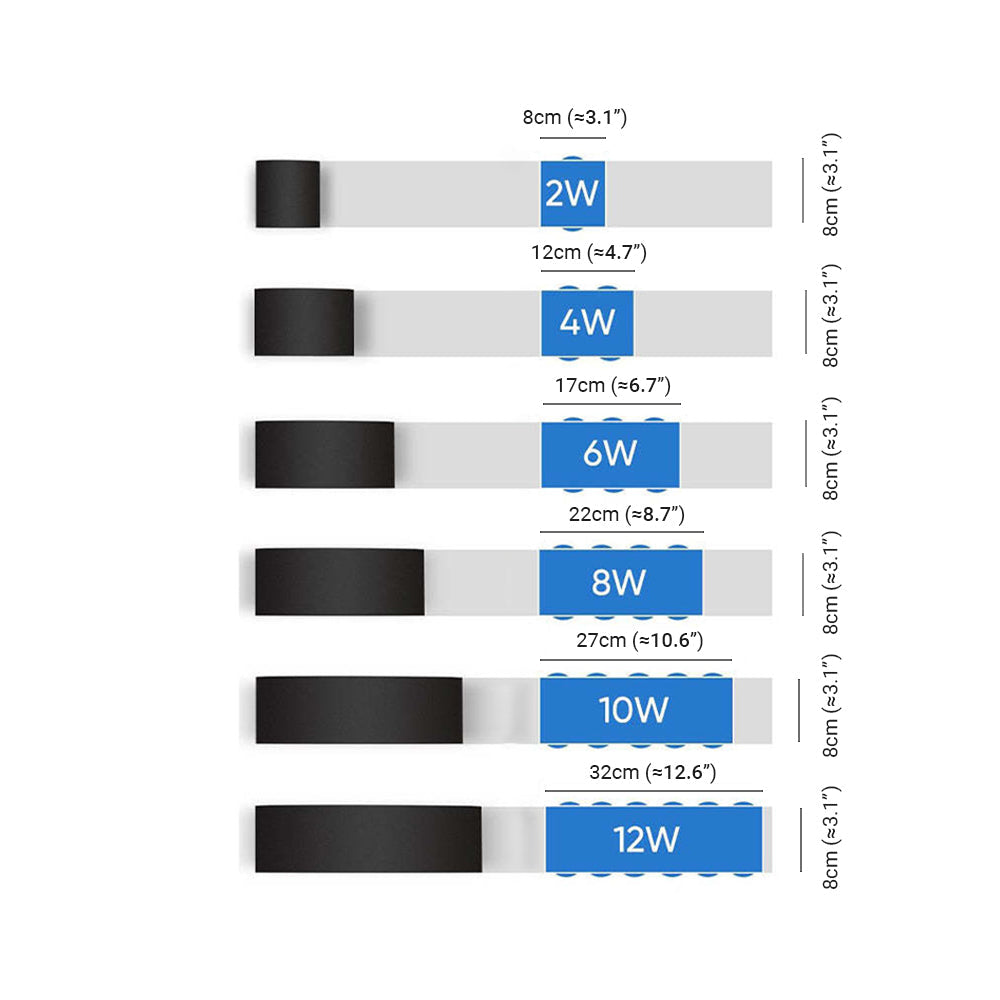 Rechteckige LED Außenwandleuchte Aluminium