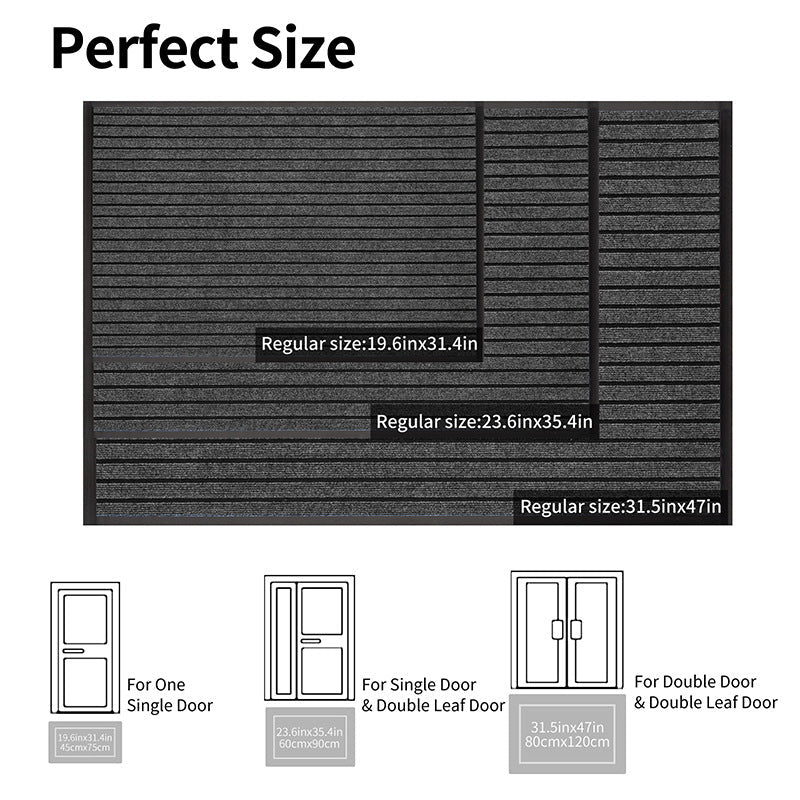 Bramelo Minimalistisch Streifen Outdoor-Fußmatte