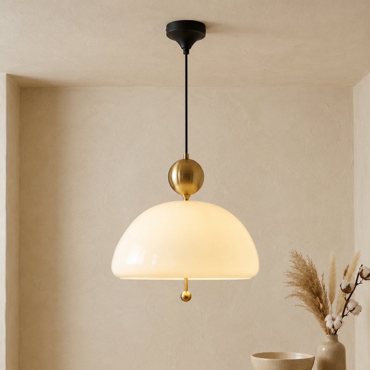 Avanora Bauhaus Opalglas Pendelleuchte