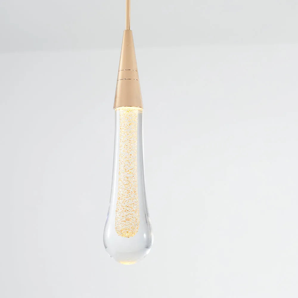 Hyvella Minimalistisch Kristall Tropfen-Pendelleuchte