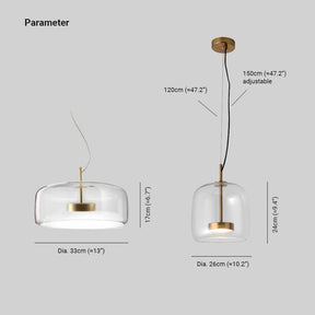 Hailie rétro LED suspension doré ambre métal verre chambre