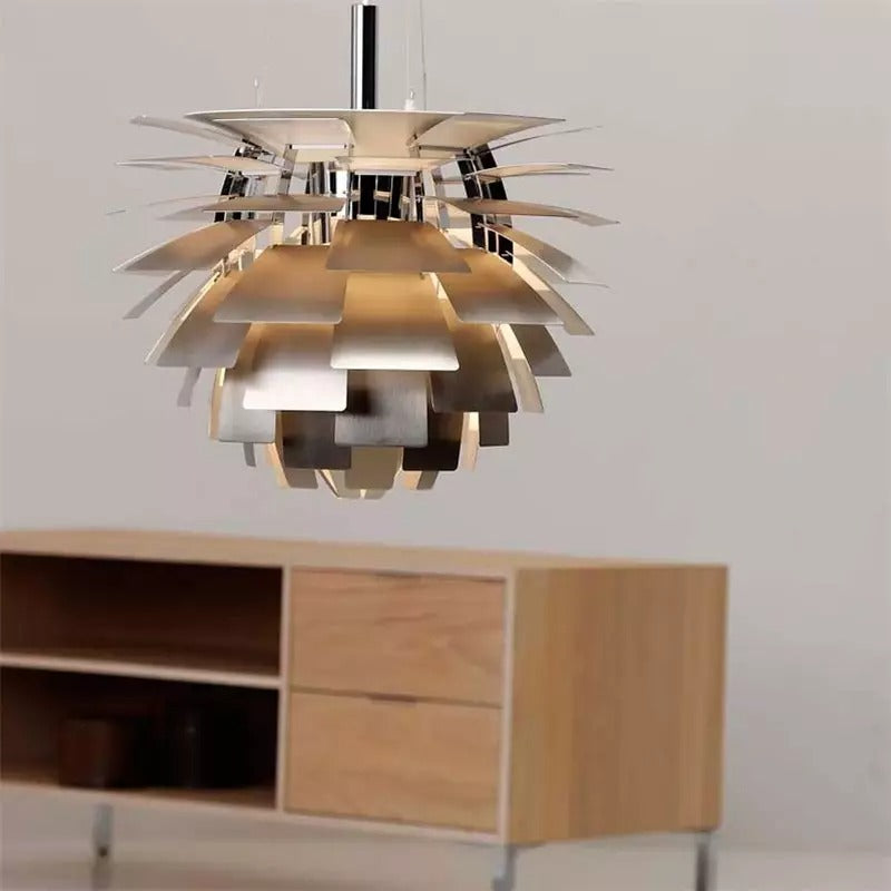 Moderne Artischocken-Metall-Pendelleuchte
