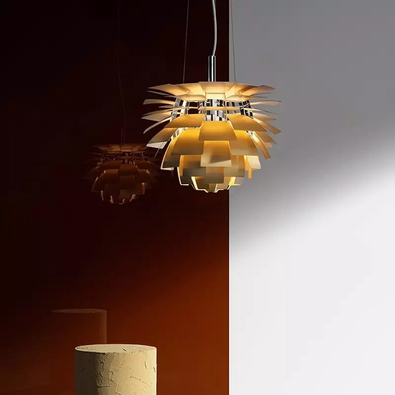 Moderne Artischocken-Metall-Pendelleuchte