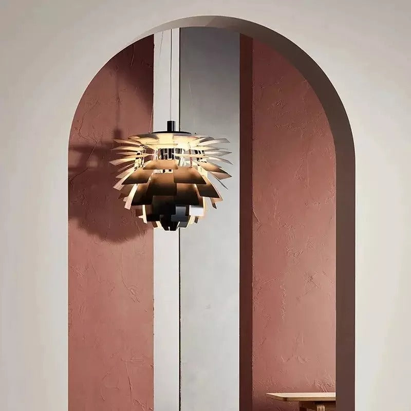 Moderne Artischocken-Metall-Pendelleuchte